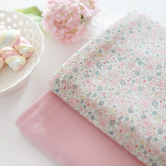 릴리패브릭 이중거즈 워커힐 가든 2종, 핑크무지, 1개