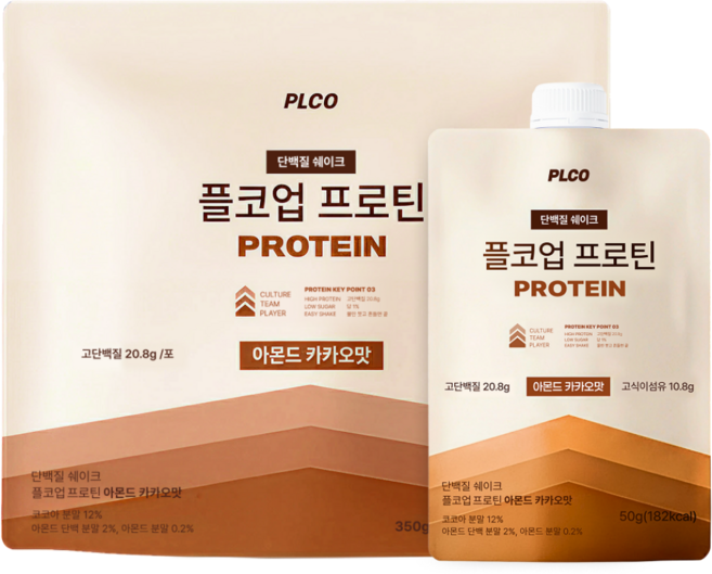 플코업 프로틴 아몬드카카오맛 단백질 쉐이크 파우치, 7개, 50g