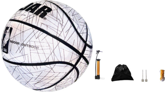 스테디움스포츠 야광 농구공 저녁 농구, 1개