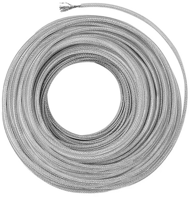 2.0/2.4/2.7/3.0/4.0mm15m 스틸 와이어 나일론 잔디 트리머 라인 원형 브러시커터 로프 액세서리, 01 15m, 04 2.4mm -1pc