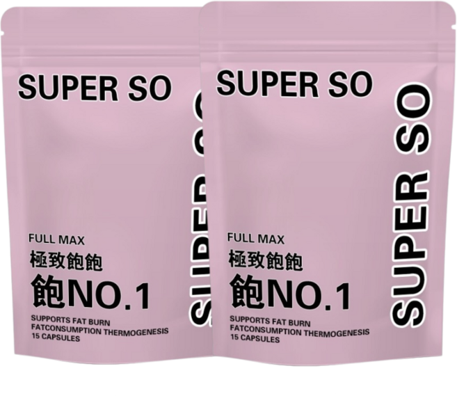SUPER SO 極致飽飽飽 飽NO.1 燃燒 飽腹感 飽足 內燃外控 抑制食慾膠囊 管控飽腹 阻斷澱粉 促進代謝 30粒/個, 2個, 30顆