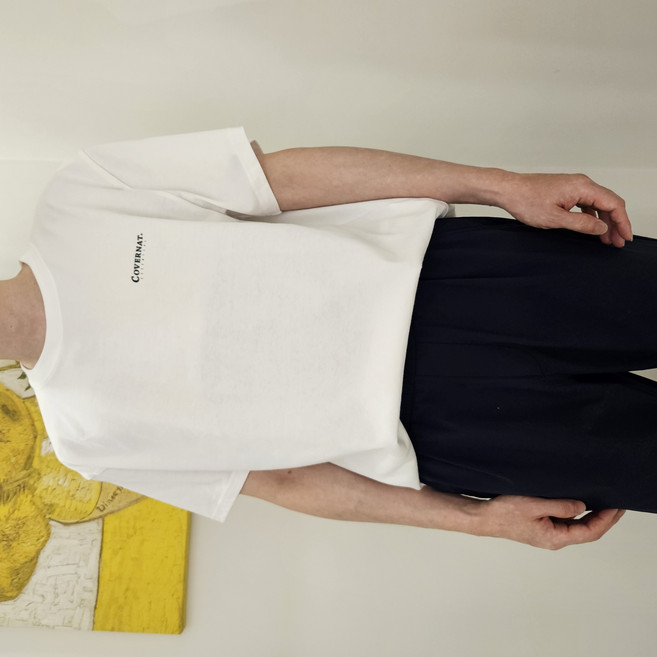 [백화점 정품] 커버낫 무지 티셔츠 반팔티 기능성 쿨 코튼 화이트