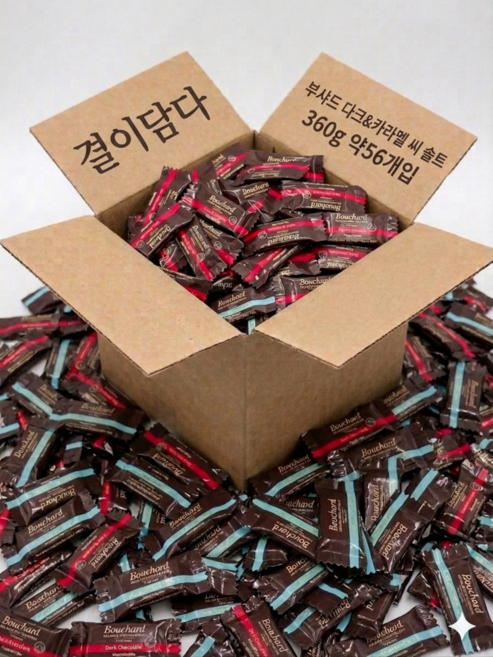 결이담다 부샤드 초콜릿 다크&카라멜 씨 솔트 2가지 혼합 360g 약, 1개
