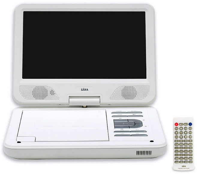 사파 DV100 휴대용 무선 DVD플레이어 블루투스 탁상용 리모컨 포함