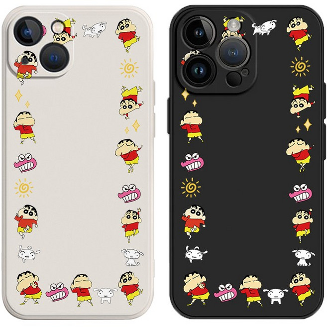 빙글빙글 댄스 짱구 소프트 실리콘 아이폰 갤럭시 핸드폰 케이스 지문방지
