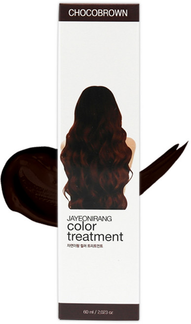 자연이랑 컬러 트리트먼트 60ml_초코브라운, 초코 브라운, 4개