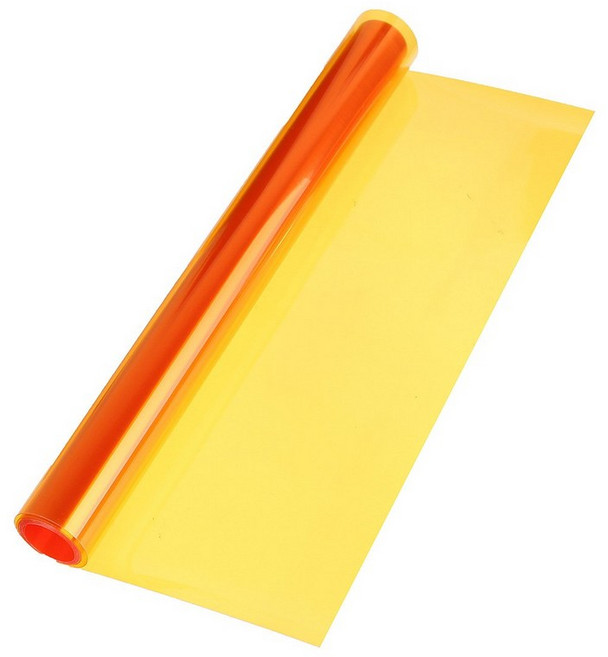 필름 헤드 라이트 30cm x 120cm 색조 비닐 자동차 오렌지, 주황색, 1개