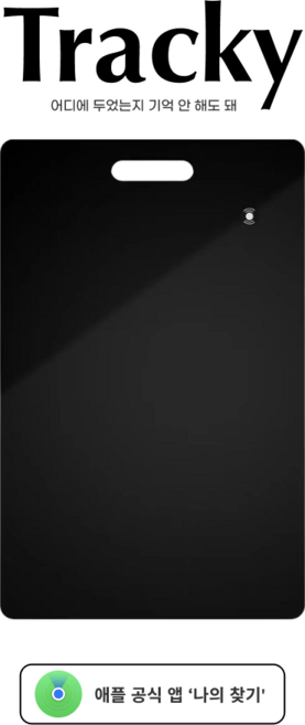 [트래키] 애플전용 카드형 스마트태그 위치추적기 애플 에어태그 스마트태그, 2개, 애플