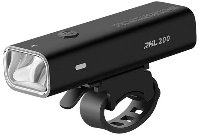 락브로스 자전거 라이트 충전식 전조등, 블랙, 1개