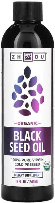 Zhou Nutrition 유기농 100% 순수 버진 블랙 시드 오일 저온 압착 8 fl oz (240 ml), ZhouNutrition유기농100순수버진블랙시드오일저, 1개, 240ml - 쿠팡