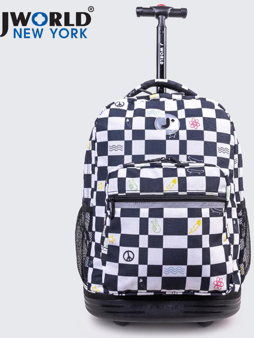제이월드 18인치 롤링백팩 학원가방 기내용 (아이콘체커스 RBS-18)