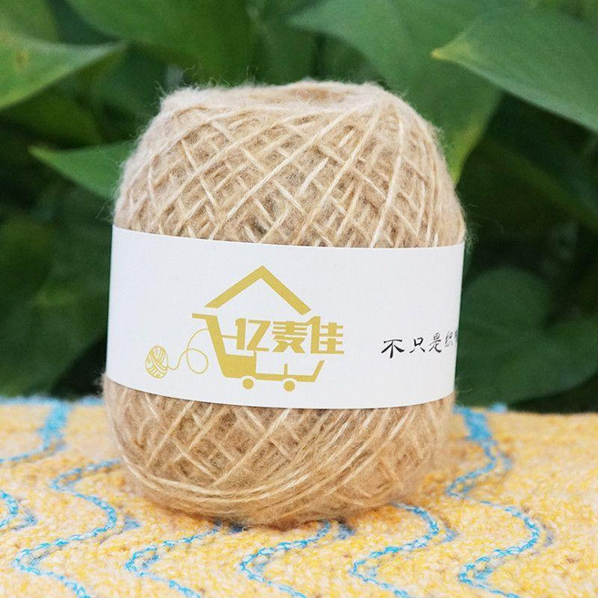 good 毛線團中粗毛線手工編織圍巾鉤花毛衣毯子玩偶線, 幻想紗# 花啡+內袋放香包,幻想雲紗 50g 三團, 1個