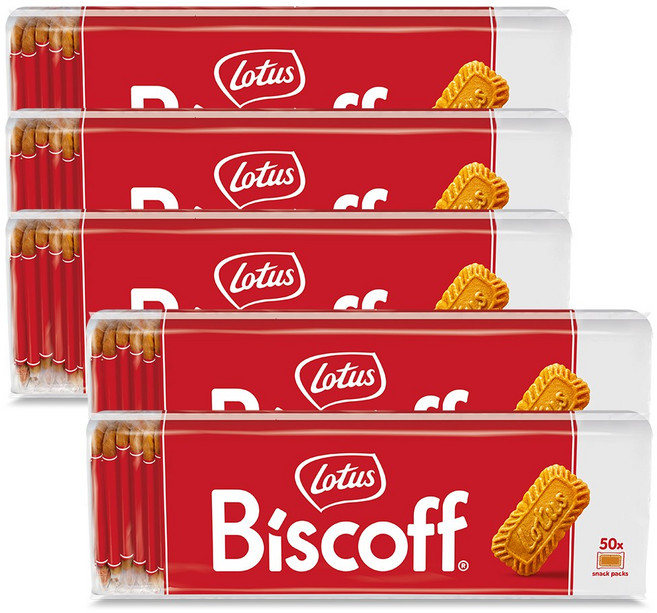 로투스 비스코프 비스켓 낱개포장, 312.5g, 5개