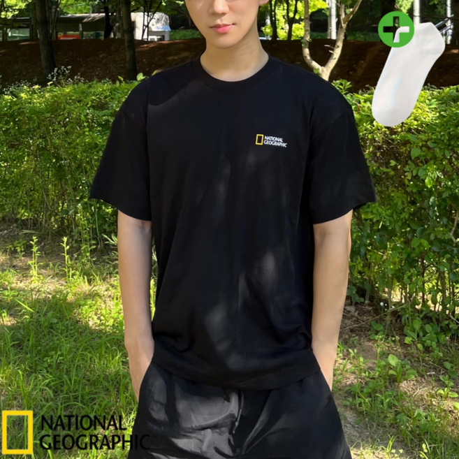 [정품] 내셔널지오그래픽 반팔티 남성 여성 라운드티 기능성 오버핏