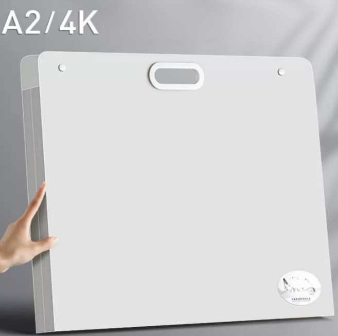 리빙아울렛 미술 도화지 포스터 수납 파일, 화이트, A2/4K