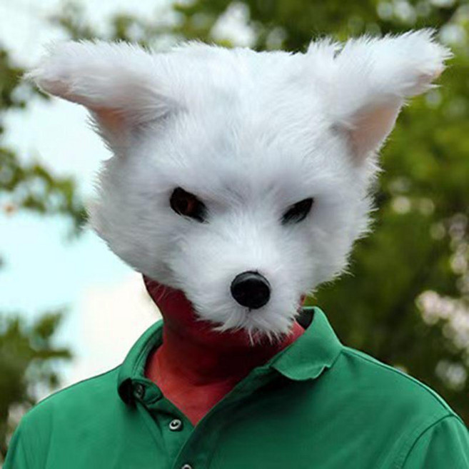 派對面具 動物頭套 cosplay道具, 半臉狐狸, 1個