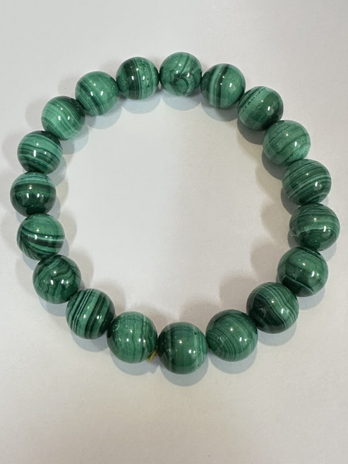 孔雀石圓珠手鍊