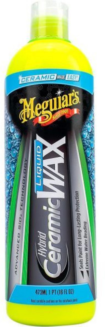 메기아르의 하이브리드 세라믹 액체 왁스 고급 SiO2 기술과 오래 지속되는 방수 보호 기능을 갖춘 잔여물 없는 자동차 왁스로 페인트를 보호하세요 16온스 병, 1개, 473ml