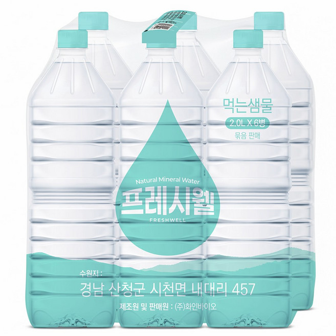 G[프레시웰] 생수 2L x 6입 4세트, 12L