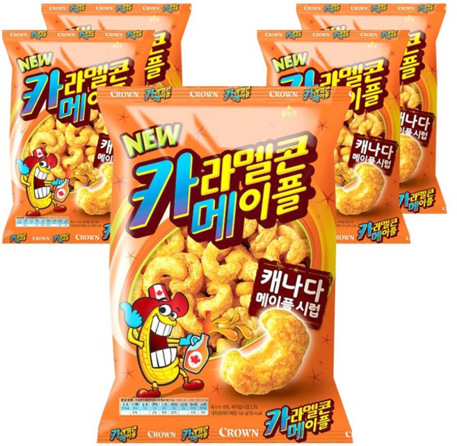 크라운 카라멜콘 메이플, 154g, 5개