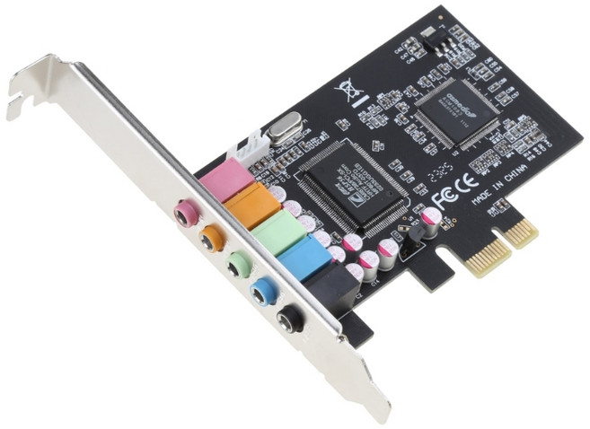PCIe 사운드 카드 5.1 내장 사운드 카드 3D 스테레오 PCI-e 오디오 카드 32/64비트 PCI for Express PC 사운드 카드 CMI8738 칩, 한개옵션0