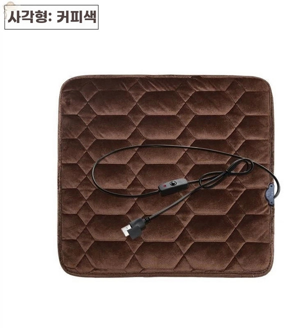 자동차 열선방석 겨울 차박 엉뜨 열선 온열 차량용, 1개, J. USB