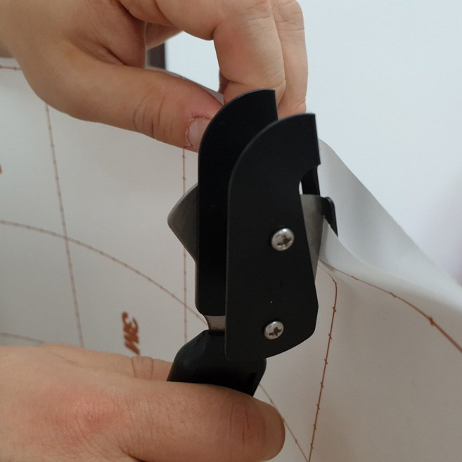 에스알 SR 필름 트윈 안전 커터 인테리어필름 랩핑 이형지 컷 Stainless Twin Safety Cutter, 1개