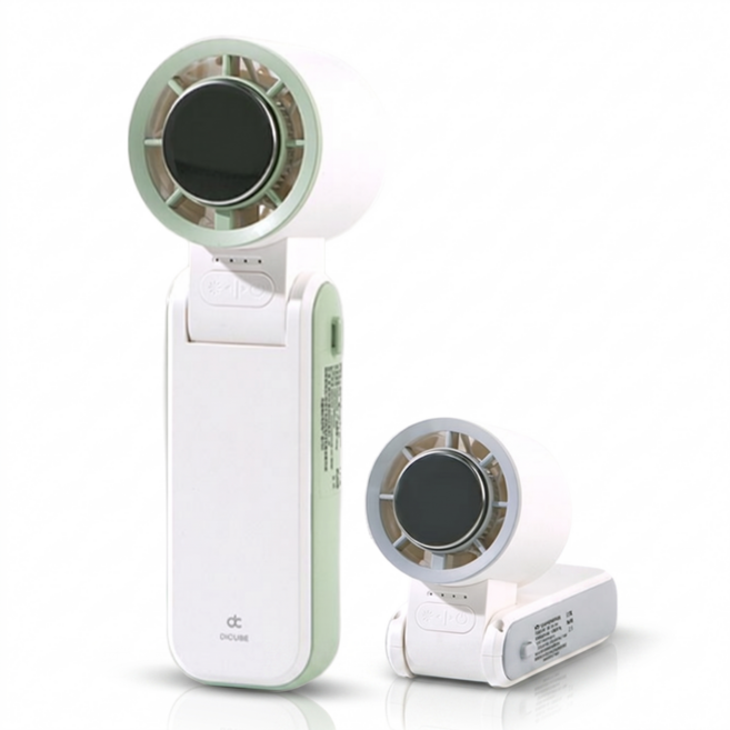 접이식 휴대용 손선풍기 BLDC 급속냉각 얼굴쿨링 저소음 무선 미니 선풍기 티온, 아이스 민트(+넥스트랩), T-ON Flip