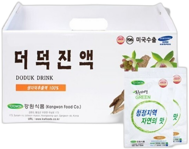 강원식품 더덕진액 + 총, 3박스, 100ml