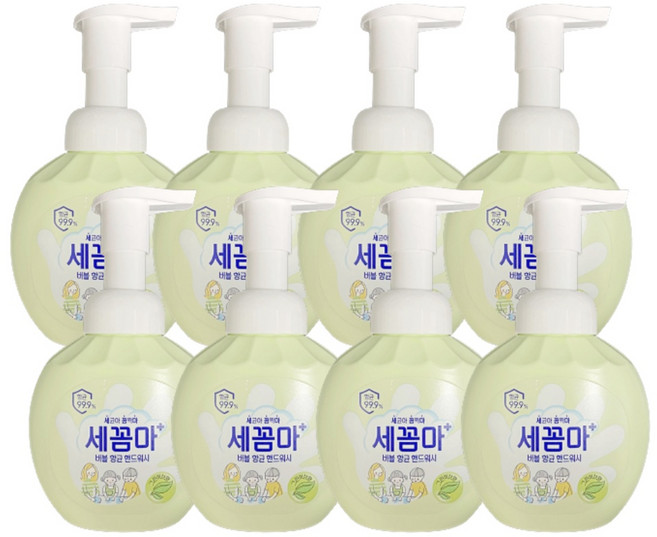 온더바디 세균아꼼짝마 버블 항균 핸드워시 그린허브향 250ml, 500ml, 8개