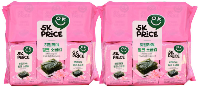 바삭 짭짤 히말라야핑크소금김, 2개, 60g