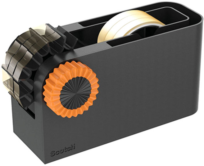 스카치 테이프 디스펜서, 블랙+오렌지, 1개