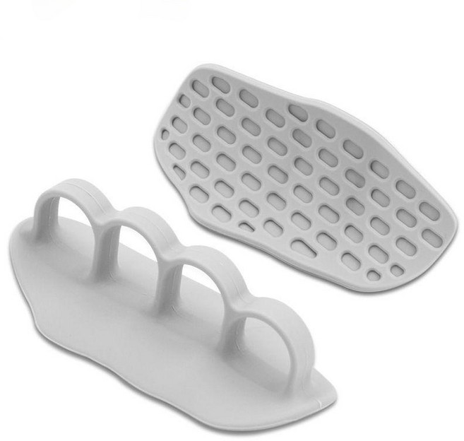 헬스 그립감 미끄럼방지 피트니스 팜 가드, 1개, 2세대 그레이 4지 1쌍 OPP 포장