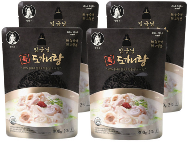 정태우 임금님 특도가니탕 (800g*4팩) 한우 사골 도가니 스지탕, 3.2kg, 2세트