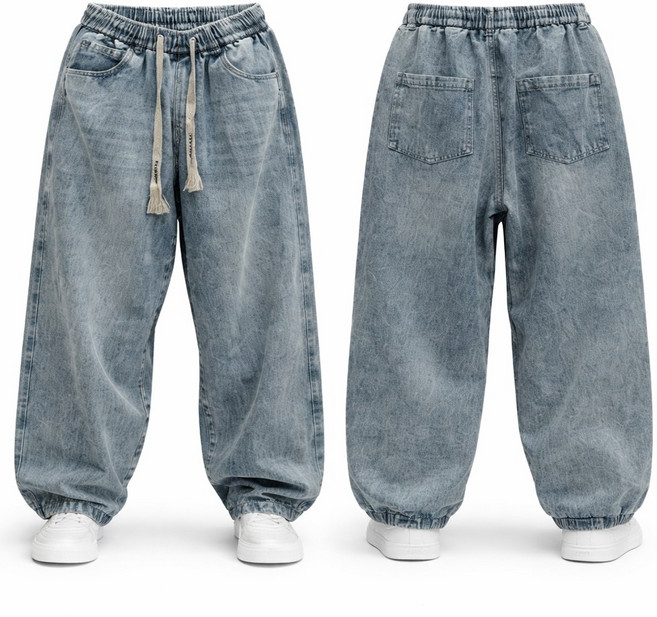 (주)일엽 남성청바지 빈티지컬러 와이드데님 팬츠