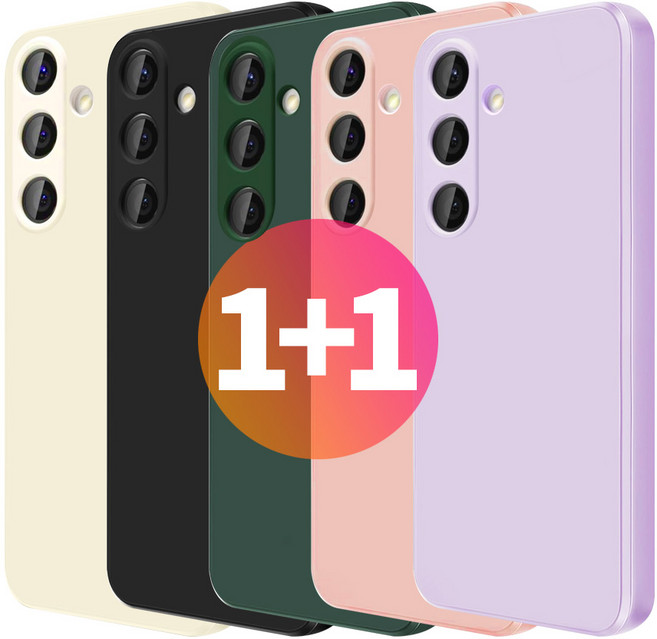 스톤스틸 1+1 갤럭시 A34 파스텔 컬러 사각 카메라 보호 케이스