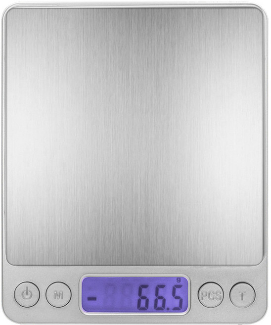 코셀마 가정용 초정밀 디지털 계량 주방저울 0.1g단위, 실버, I-2000, 1kg