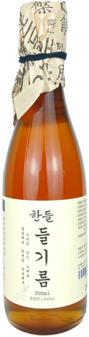 [한들] 통들깨 100% 한번만 착유한 들기름, 1개, 300ml