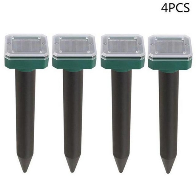 태양열 해충퇴치기 동물 24pcs 두더지 쥐 구충 초음파 구충 박쥐 정원 억 야외 초음파 구충 마우스 트랩 장치 포충기, 4pcs 광장