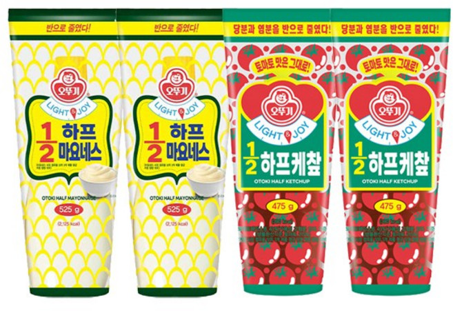 오뚜기 하프마요네즈 525g +1/2 하프 케찹 475g, 2세트