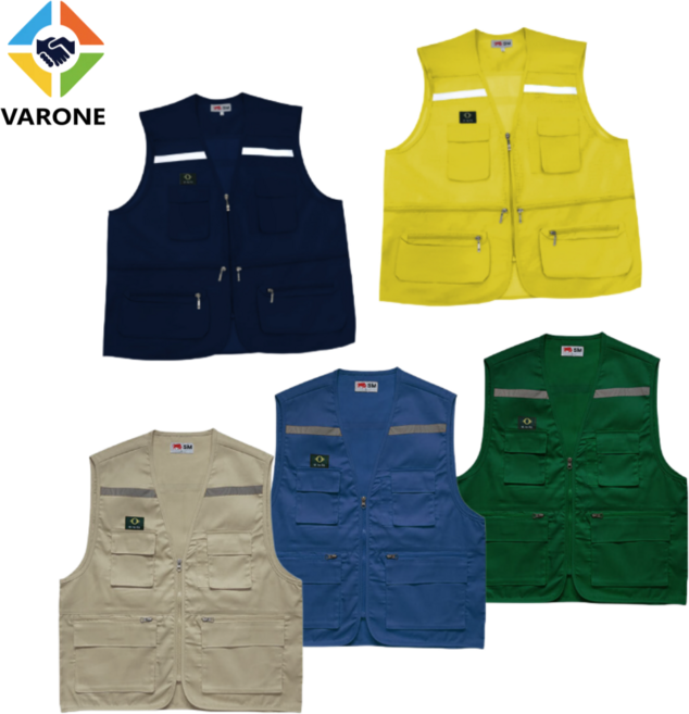 바론 TC조끼 천 겨울 작업 조끼, 1개, 황색