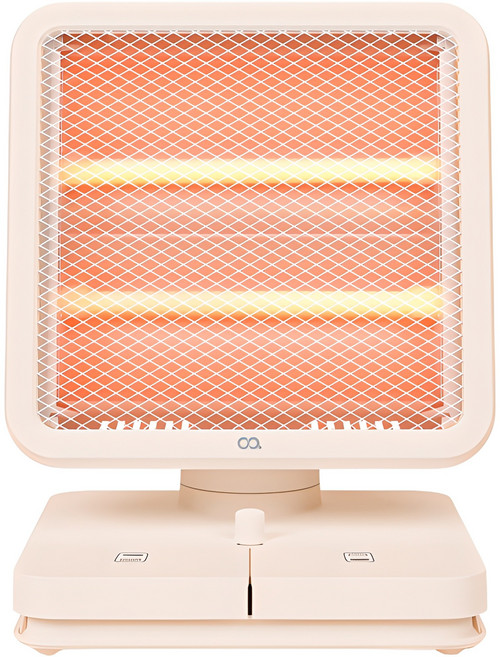 오아 풋터치형 2단 스퀘어 미니 각도조절 회전 발난로, OHT-016BE, 베이지