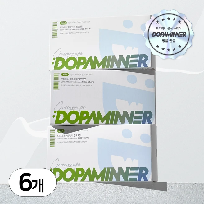 [본사] 도파미너 머슬펌퍼 청포도맛 (운동후 보충제), 6개 - 쿠팡