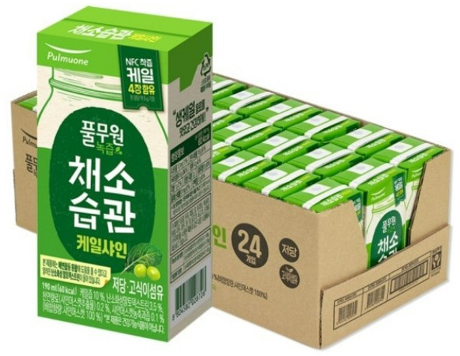 풀무원녹즙 채소습관 케일 샤인, 24개, 190ml