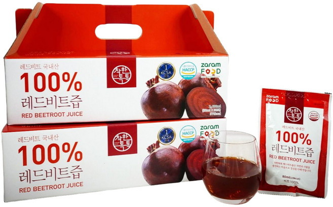 착한톡톡 100% 레드비트즙, 80ml, 60개