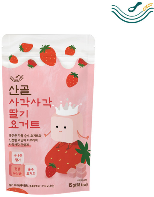 [에코맘의산골이유식] 산골사각사각요거트 동결건조, 딸기, 15g, 13개