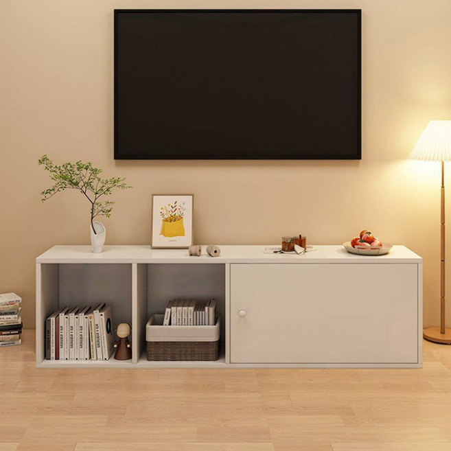 티야드 다용도 모던 거실장 TV장 수납장 선반책장, 오픈/도어형(화이트)