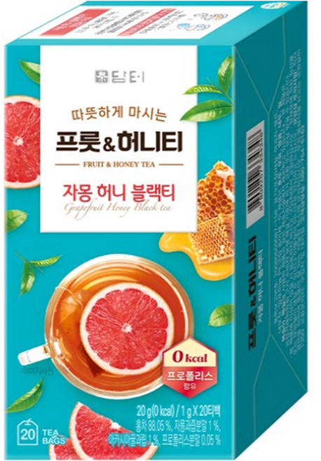담터 프룻 앤 허니 자몽허니블랙티, 1g, 20개입, 7개