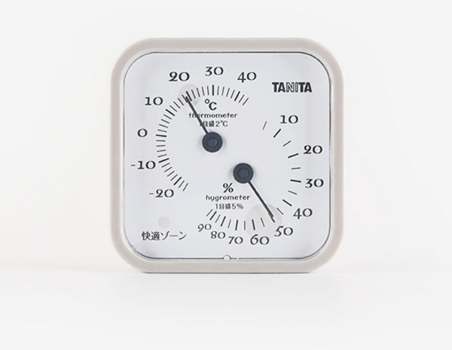 타니타 아날로그 온습도계 TT-557, 그레이, 1개