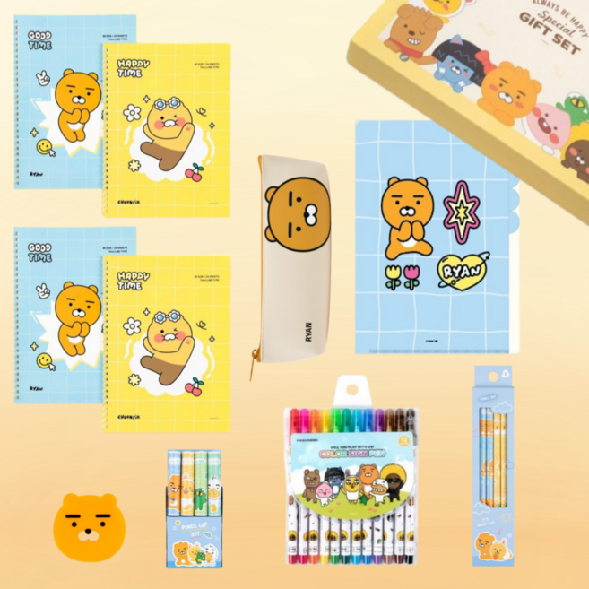 카카오프렌즈 NEW 신학기 문구세트, 1세트, 라이언세트